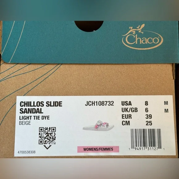 Chaco Womens's Chillos Slide - Light Tie Die (beige
Size 8& 9 - Picture 7 of 8